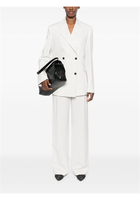 Ivory ans black double-brreasted striped blazer Loulou studio - women LOULOU DE SAISON | FEDORAIVRYBLKSTRP